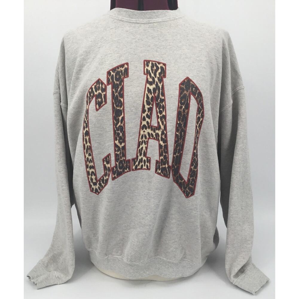 Anthropologie Ciao Leopard Graphic Sweatshirt L - Picture 2 of 9